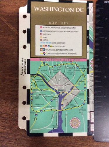 Filofax Personal Fold Out Map Of Washington DC And Rulers  Dividers