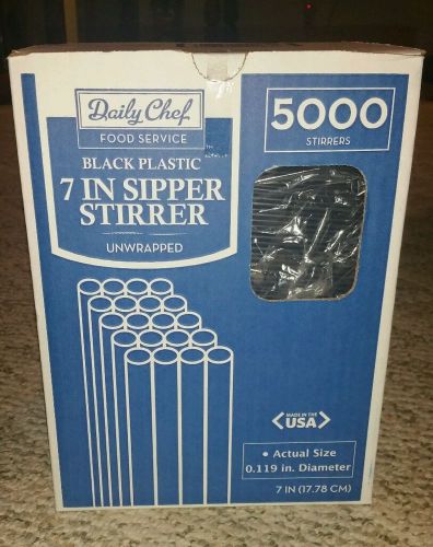New In Box Daily Chef 7inch/5000ct Daily Chef Sipper Stirrer