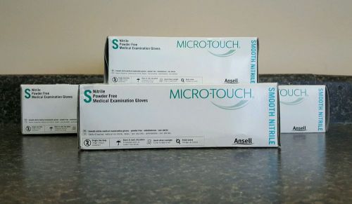 Ansell 6034101 MicroTouch EP Nitrile Exam Glove Powder Free S. 100 pcs(X) 4 box
