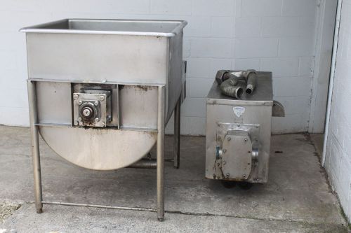 Apv crepaco cf jacketed cooker mixer blender w/ displacement  transfer pump for sale
