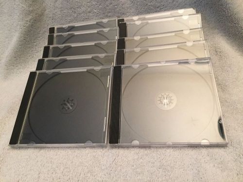 10 Pack 10.4mm Standard Size CD/DVD/Blu-Ray Jewel Case
