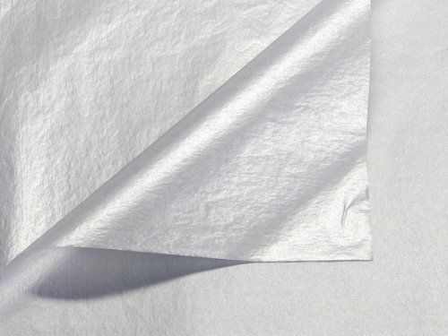 Silver/silver Metallic Tissue Paper 20&#034; X 30&#034; - 10 Sheets