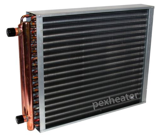 22 x 22 finned coil water to air heat exchanger, 1&#034; sweat connections for sale