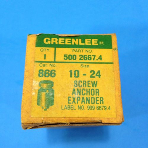Greenlee 866 10-24 screw anchor expander &#034;nos&#034; for sale