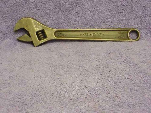 AMPCO 12&#034; Brass Adjustable Wrench W-73 Non Sparking Free Shipping