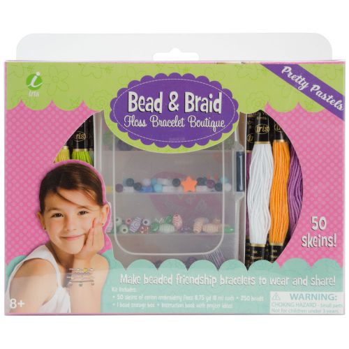 Iris Bead &amp; Braid Floss Bracelet Boutique-Pretty Pastels