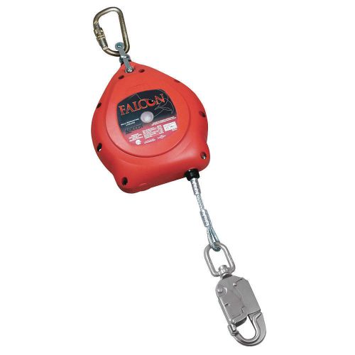 MILLER BY HONEYWELL Self-Retractng Lifeline, 20ft, Glvnzd Stl, Red