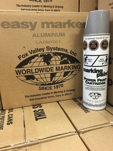 Fox Valley Aluminum Field Striping Paint, Utility Marking Paint 12 can case