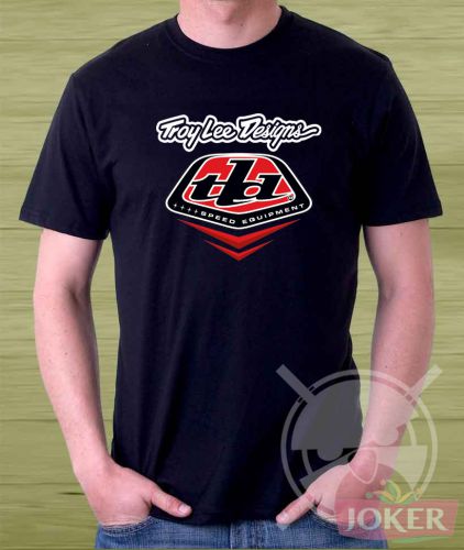 New !!! Troy Lee Designs Motorcycle Logo Men&#039;s Black T Shirt Size S to 3XL