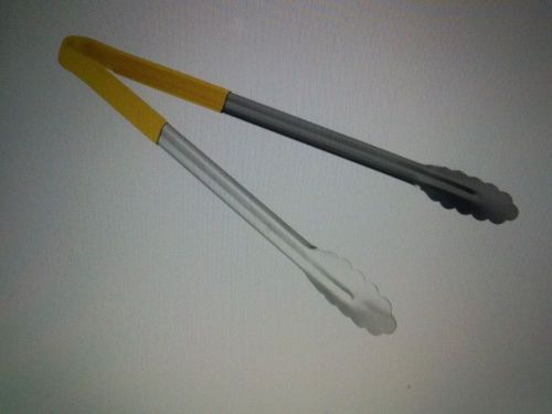 16&#034; STAINLESS TONG, YELLOW