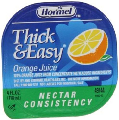 Drink Thick &amp; Easy Orange Juice Nectar Consistency Portion Control Cups 24 Ca...
