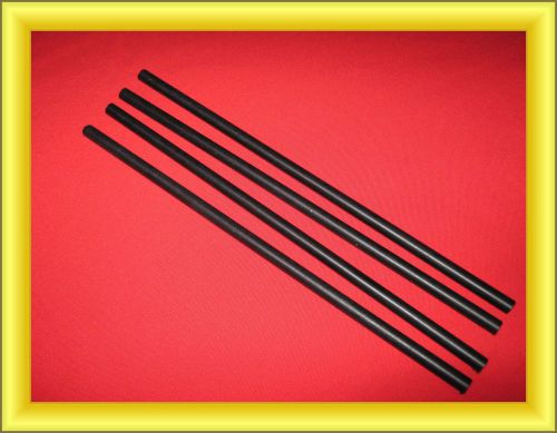 Delrin solid rods 3/8 inch o.d. - 4 pieces 12 inches long  - acetal black for sale
