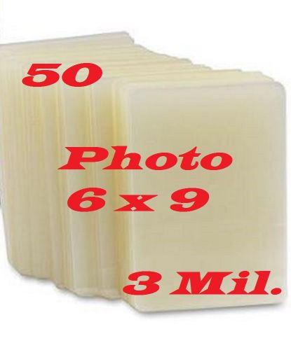 6 x 9 50 PK 3 Mil  Laminating Laminator Pouches Sheets  Photo