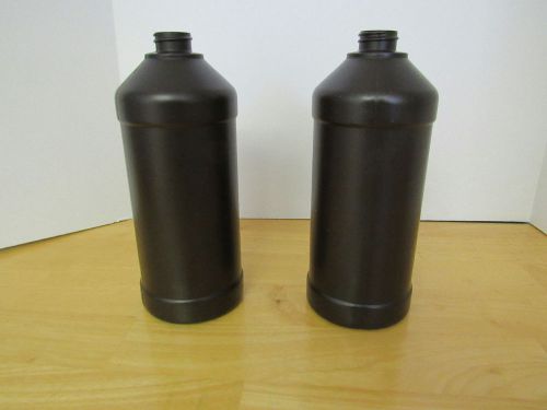Qorpak PLA-03378 Amber Nylon/Polyethylene Modern Round Bottle 32oz Capacity