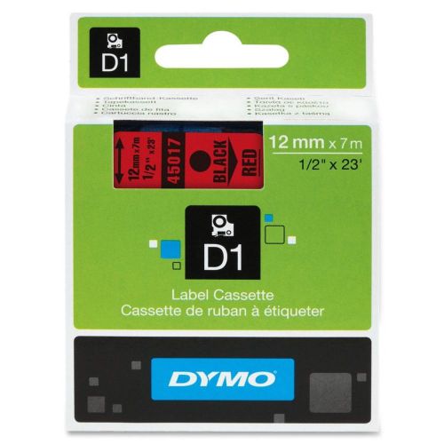 DYMO D1 Black Red 45017 Label Cassette - 1/2&#039;&#039; x 23&#039; by DYMO