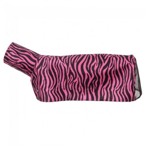 Tough-1 600 denier  poly sheep blanket w/ mesh rear pink zebra --med 34&#034; for sale