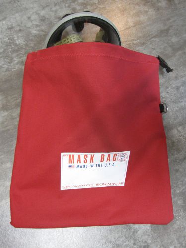 S.M. Smith Co. SCBA Mask Bag, MB2-201, 10 OZ Cotton Canvas W/ Fleece liner,Draw.