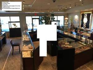 High end jewelry store showcases 8pc island glass cases pre owned fixtures euc for sale