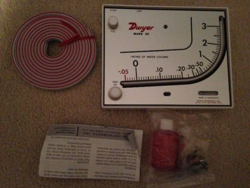 Dwyer Series Mark II 25 Molded Plastic Manometer, Inclined-Vertical Scale, 0 New