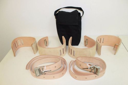 Humane restraint hand cuff police prison lock key bondage fetish kit leather new for sale