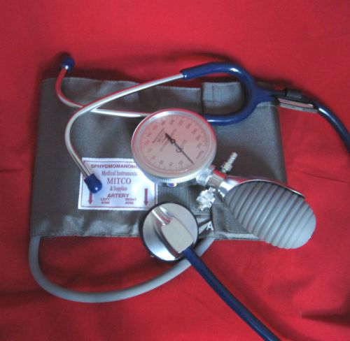 Combo Palm Sphyg (L &amp; XL Cuffs)&amp; Card Stethoscope Awesome Quality Christmas Sale