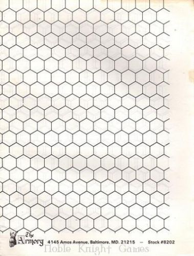 Armory graph paper 3/4&#034; x 3/4&#034; hex map - 34&#034; x 44&#034; nm- for sale