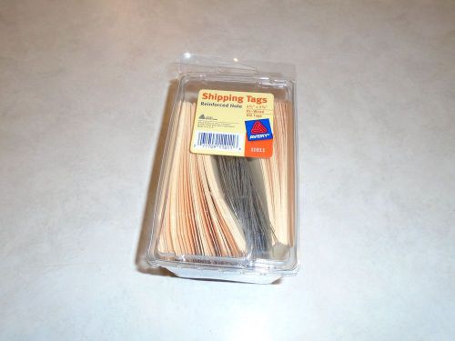 100 MANILLA SHIPPING INVENTORY PRODUCT TAGS 12&#034; STRING TWINE 4-3/4&#034; x 2-3/8&#034;