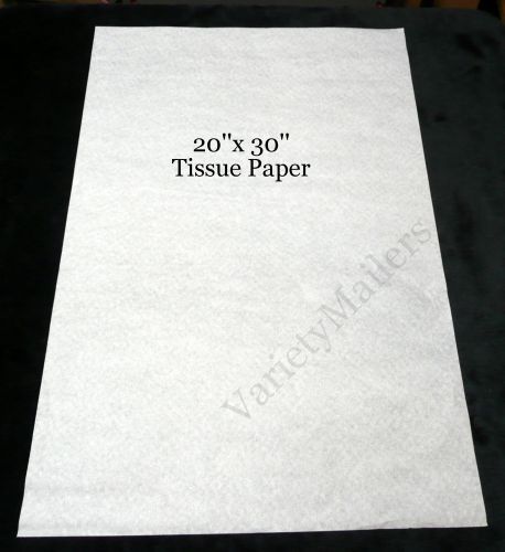 50 LARGE SHEETS of WHITE TISSUE PAPER 20&#034;x 30&#034; MATTE FINISH