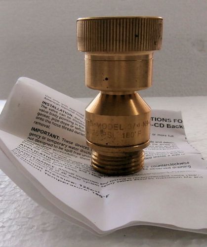 WATTS #0063456  Dual Check Valve with Atmospheric Vent  3/4 N 9-CD