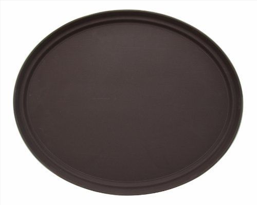 New Star Foodservice New Star 25484 NSF Plastic Oval Rubber Lined Non-Slip Tray,