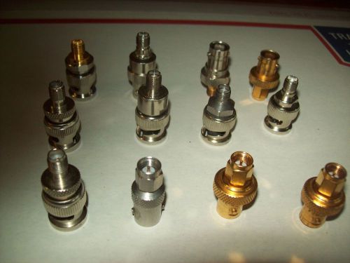 ADAPTERS SMA BNC QUANTITY 12 EACH USED AS PICTURED