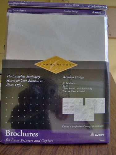 Avery Brochures, Bamboo Design Tri-Fold, 50 ct., 32# Bond, Inkjet, Laser, Copy