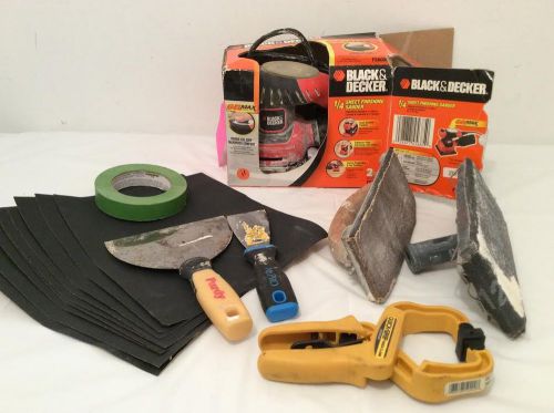 Mixed Lot of Used Sanders and Painting Supplies Black &amp; Decker