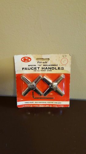 VINTAGE ATOMIC STYLE STAR HOT/COLD WATER FAUCETS HANDLE KNOBS (# 11)