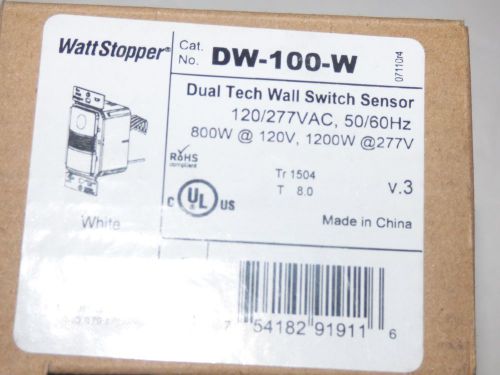New Watt Stopper DW-100-W Dual Tech Wall Switch Sensor 120/277VAC 50/60Hz