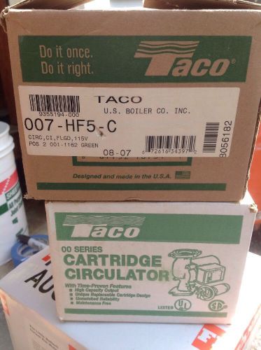 Taco 007-F5 Cast Iron Circulator Pump, 1/25 HP, Replaceable Cartridge 115VAC