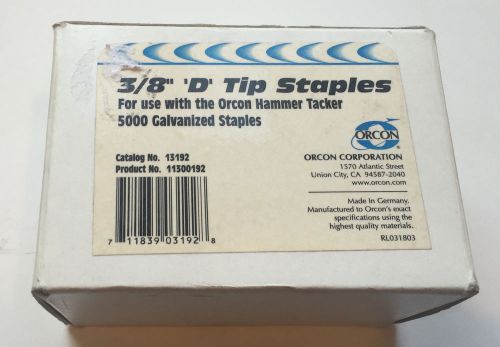 Orcon 3/8&#034; &#039;D&#039; Tip Staples