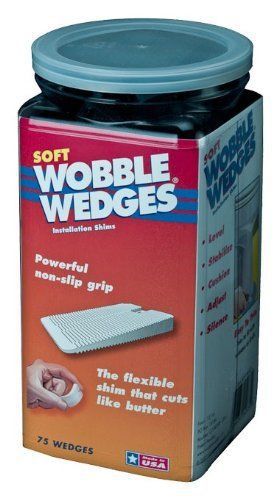Wobble Wedge, Black, 75 Soft Plastic Stackable Pliable for Really Big Wobbles