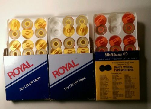 Lot of 16 daisy wheel typewriter lift off correction tape spools pelikan royal for sale