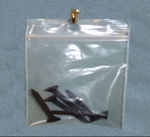 10&#034; x 12&#034; Clear Reclosable Ziplock Bags with Hang Hole 4 Mil 500 Bags