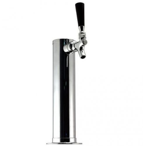 Single Tap Chrome Draft Beer Kegerator Tower - Homebrew Bar Pub Faucet