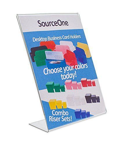 Source One 50-Pack Acrylic 8.5 x 11 Slanted Sign Holders S1-851150