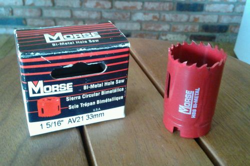 MK MORSE AV21 Bi-Metal Hole Saw 1-5/16&#034; 33mm *NEW*