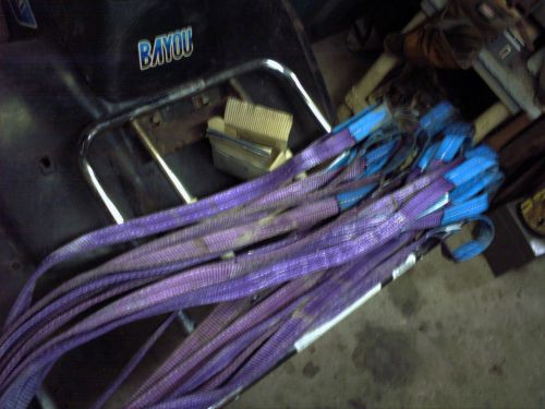 Nylon lifting slings 8 total as pictured 1ton capacity approx 2 meters long.