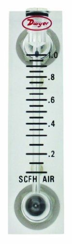 Dwyer Visi-Float Series VFA Flowmeter, 2&#034; Scale, Range 0.06-0.5 LPM Air, 1/8&#034;