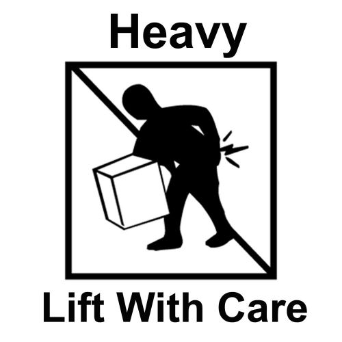 HEAVY LIFT WITH CARE Large label adhesive warning mailing sticky sticker 61x50mm