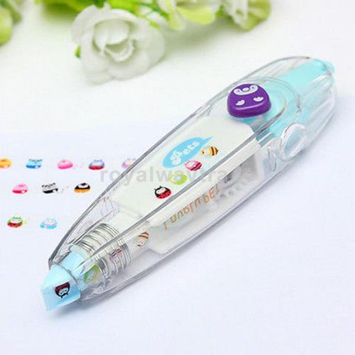 Creative Stationery Push Correction Tape for Kids Key Tags Sign Blue
