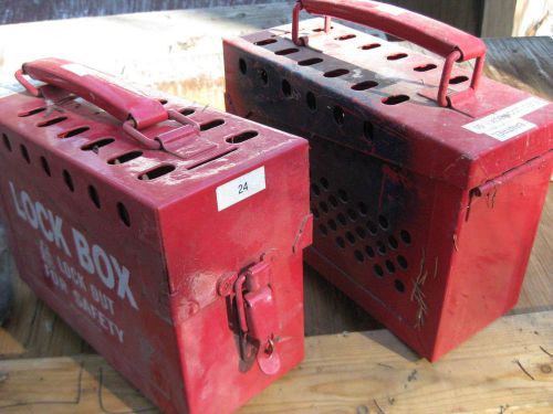 Brady Portable Lock Box  Safety Lockout Tagout 13 Lock Red Used