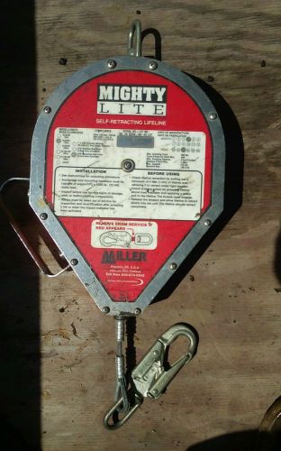 Miller mighty lite 50&#039; retractable safety line - free shipping for sale