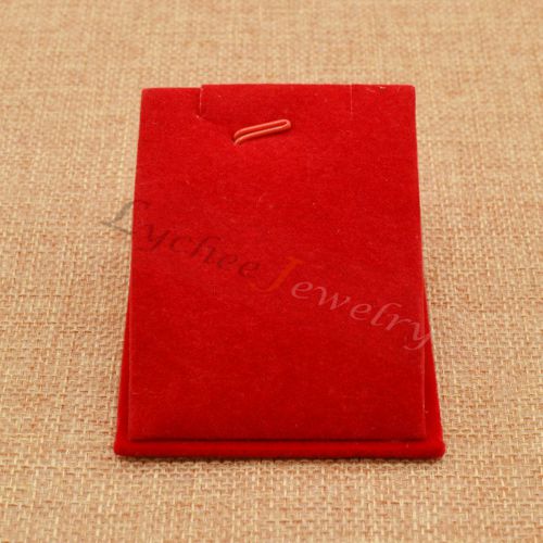 Jewellery Necklace Chain Pendant Display Holder Red Lint Storage Case